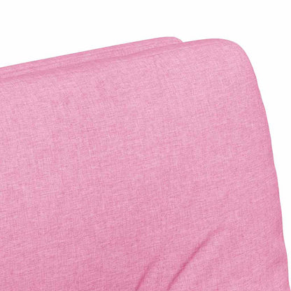 Dining Chairs with Wheels 2 pcs Pink 57 x 67 x 95 cm Fabric