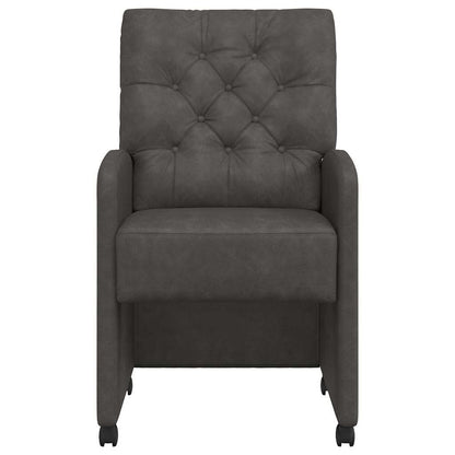 Dining Chairs with Wheels 2 pcs Black 58 x 67 x 97 cm