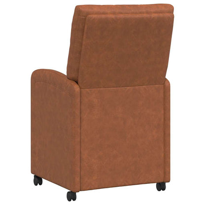 Dining Chairs with Wheels 2 pcs Brown 58 x 67 x 97 cm