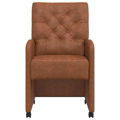 Dining Chairs with Wheels 2 pcs Brown 58 x 67 x 97 cm