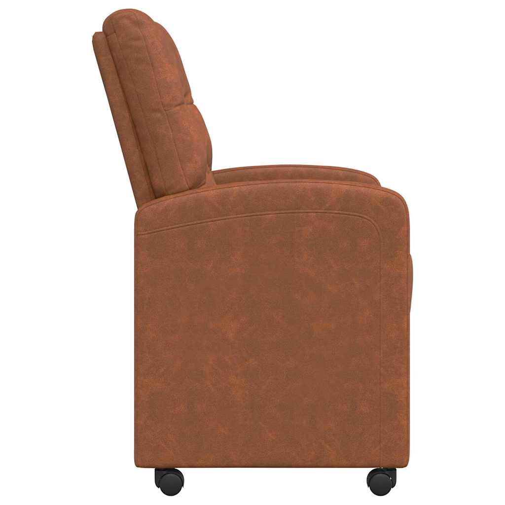 Dining Chairs with Wheels 2 pcs Brown 58 x 67 x 97 cm