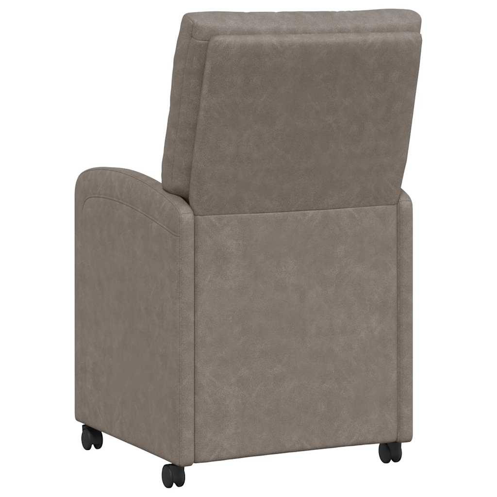 Dining Chairs with Wheels 2 pcs Grey 58 x 67 x 97 cm