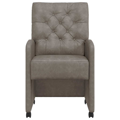 Dining Chairs with Wheels 2 pcs Grey 58 x 67 x 97 cm