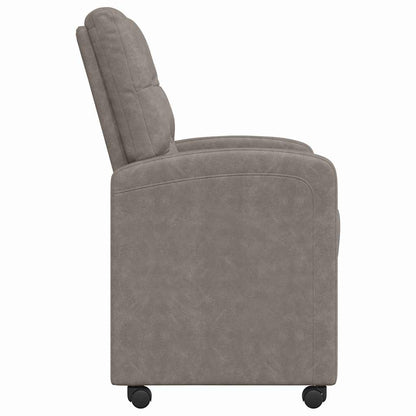 Dining Chairs with Wheels 2 pcs Grey 58 x 67 x 97 cm