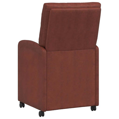 Dining Chairs with Wheels 2 pcs Shiny brown 58 x 67 x 97 cm