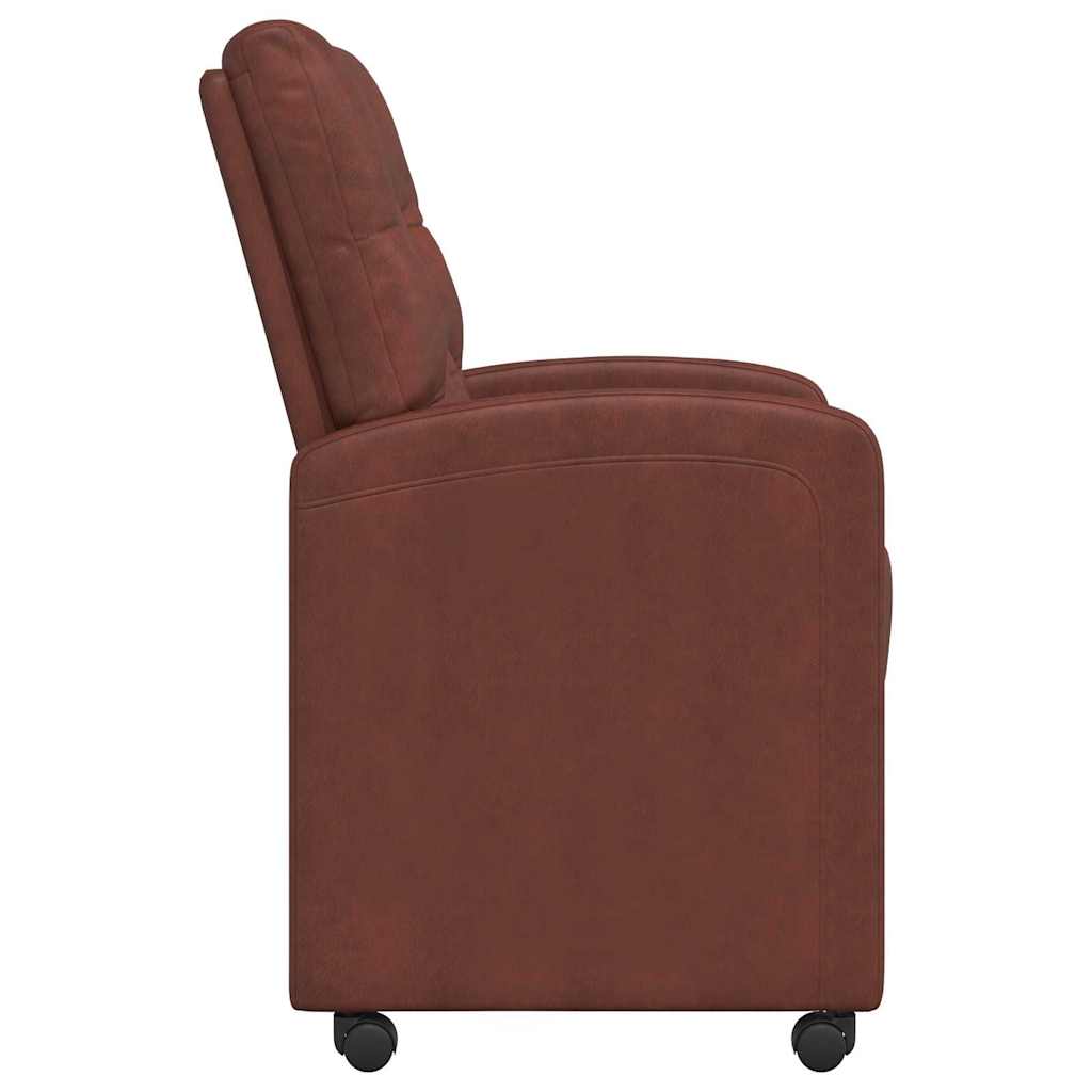 Dining Chairs with Wheels 2 pcs Shiny brown 58 x 67 x 97 cm