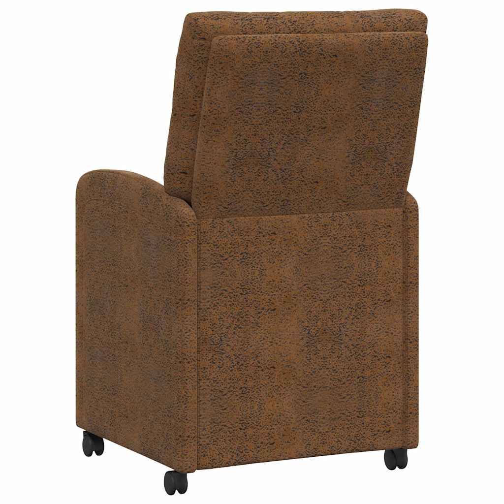 Dining Chairs with Wheels 2 pcs Brown 58 x 67 x 97 cm