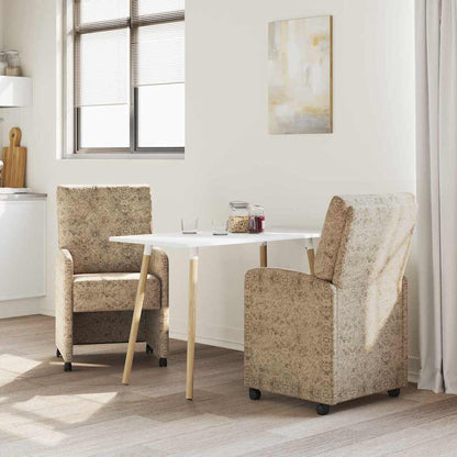 Dining Chairs with Wheels 2 pcs Light grey 58 x 67 x 97 cm