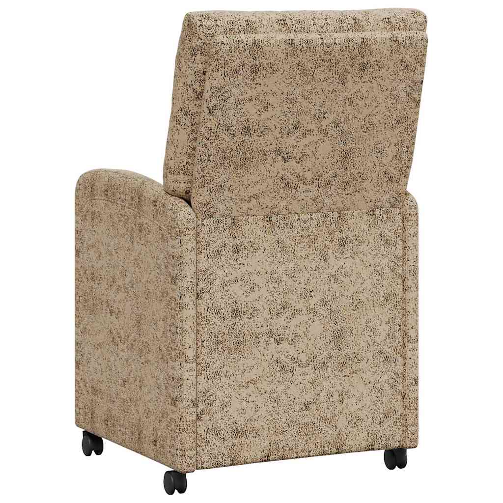 Dining Chairs with Wheels 2 pcs Light grey 58 x 67 x 97 cm