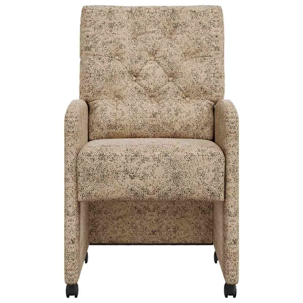 Dining Chairs with Wheels 2 pcs Light grey 58 x 67 x 97 cm