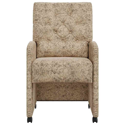 Dining Chairs with Wheels 2 pcs Light grey 58 x 67 x 97 cm