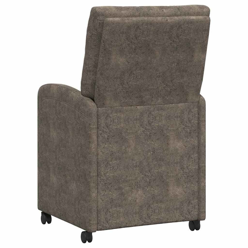 Dining Chairs with Wheels 2 pcs Dark grey 58 x 67 x 97 cm