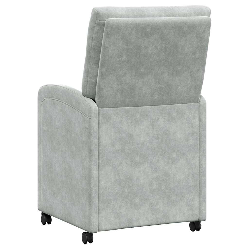 Dining Chairs with Wheels 2 pcs Light grey 58 x 67 x 97 cm