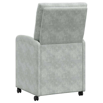 Dining Chairs with Wheels 2 pcs Light grey 58 x 67 x 97 cm