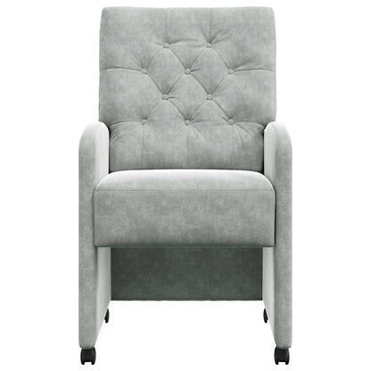 Dining Chairs with Wheels 2 pcs Light grey 58 x 67 x 97 cm