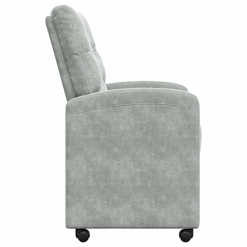 Dining Chairs with Wheels 2 pcs Light grey 58 x 67 x 97 cm
