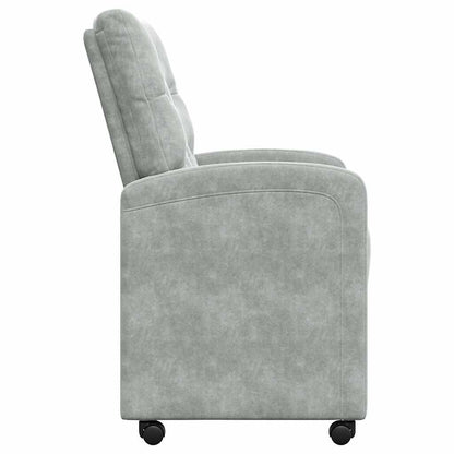 Dining Chairs with Wheels 2 pcs Light grey 58 x 67 x 97 cm
