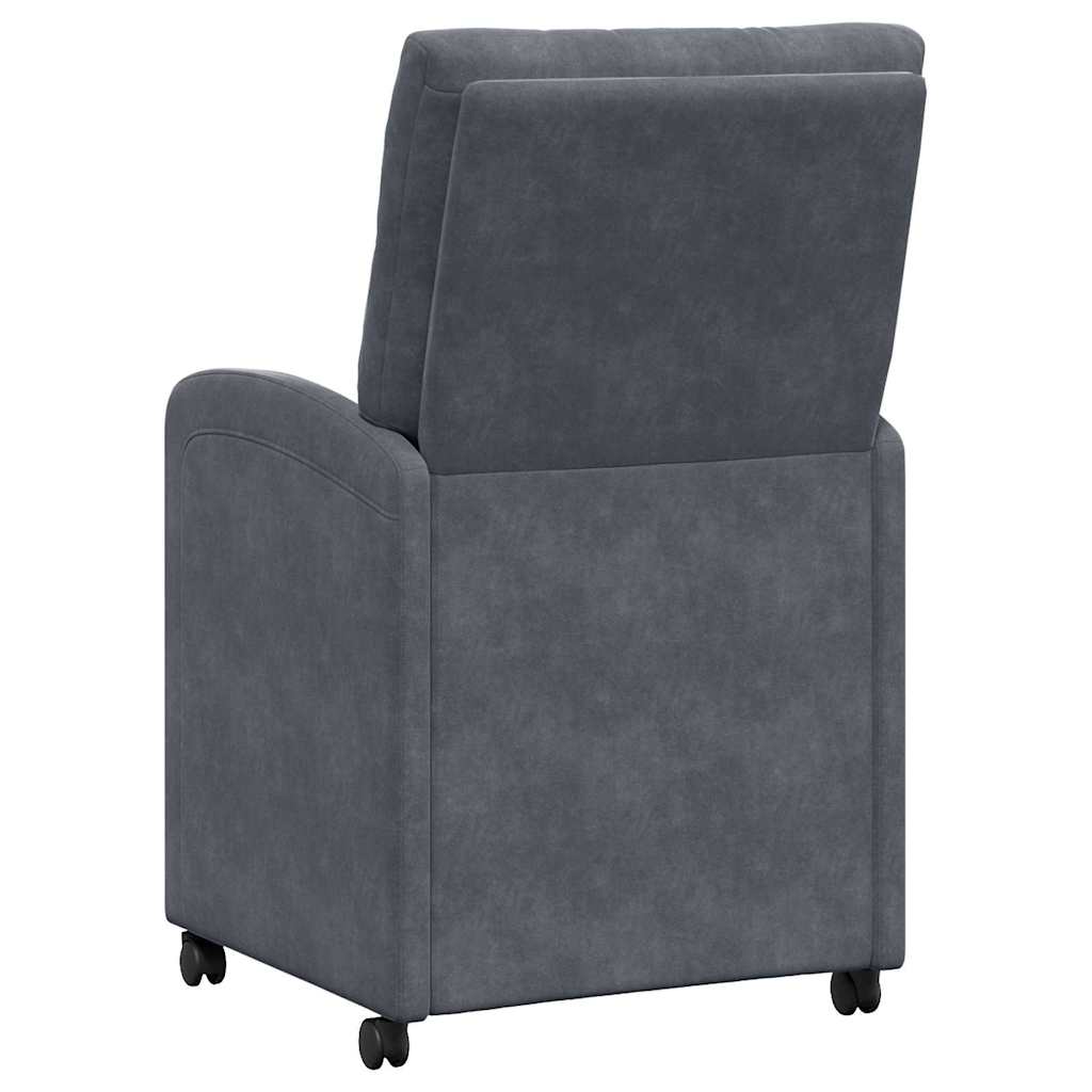Dining Chairs with Wheels 2 pcs Dark grey 58 x 67 x 97 cm