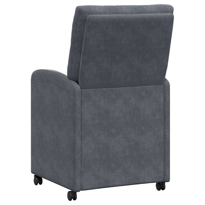 Dining Chairs with Wheels 2 pcs Dark grey 58 x 67 x 97 cm