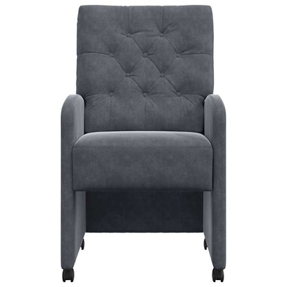 Dining Chairs with Wheels 2 pcs Dark grey 58 x 67 x 97 cm