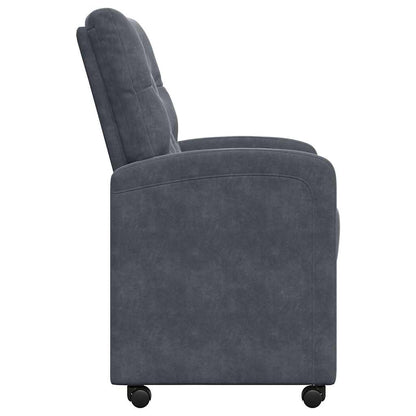 Dining Chairs with Wheels 2 pcs Dark grey 58 x 67 x 97 cm