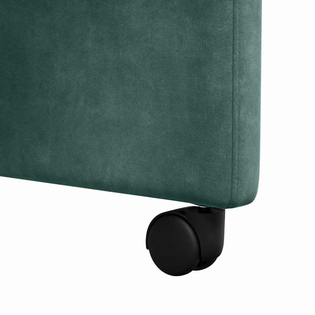 Dining Chairs with Wheels 2 pcs Dark green 58 x 67 x 97 cm