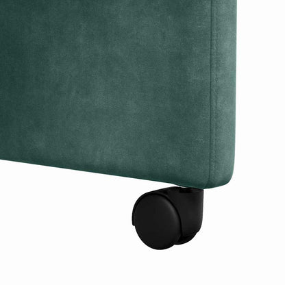 Dining Chairs with Wheels 2 pcs Dark green 58 x 67 x 97 cm