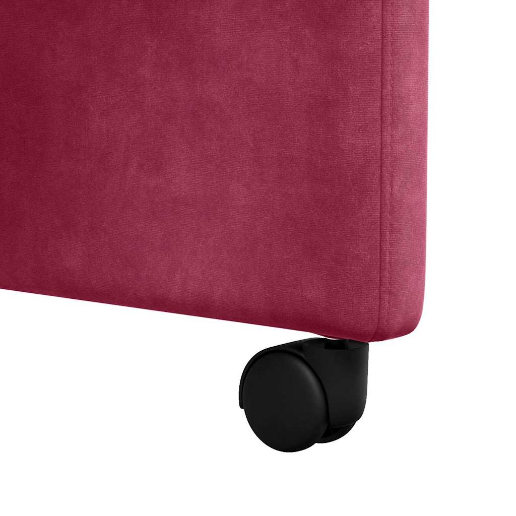 Dining Chairs with Wheels 2 pcs Wine red 58 x 67 x 97 cm Velvet