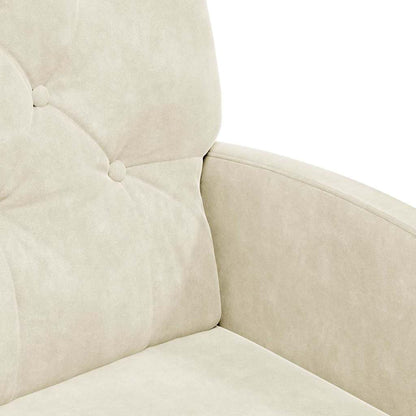 Dining Chairs with Wheels 2 pcs Cream 58 x 67 x 97 cm Velvet