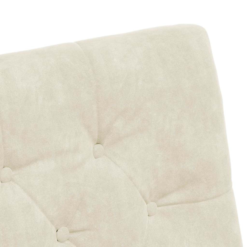 Dining Chairs with Wheels 2 pcs Cream 58 x 67 x 97 cm Velvet