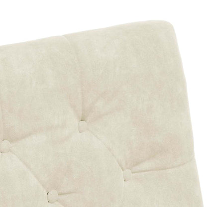 Dining Chairs with Wheels 2 pcs Cream 58 x 67 x 97 cm Velvet
