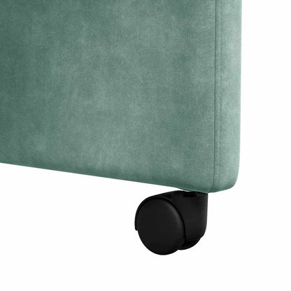 Dining Chairs with Wheels 2 pcs Sea green 58 x 67 x 97 cm