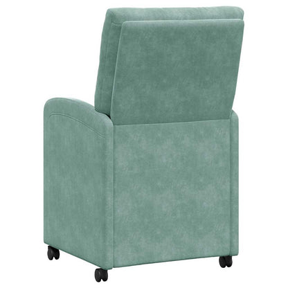 Dining Chairs with Wheels 2 pcs Sea green 58 x 67 x 97 cm