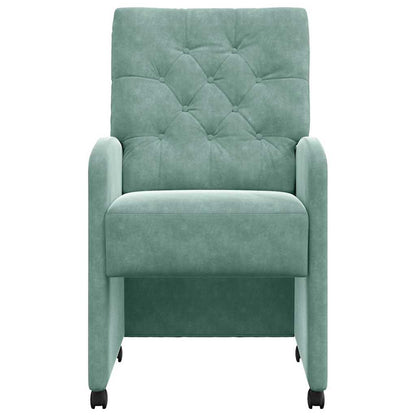 Dining Chairs with Wheels 2 pcs Sea green 58 x 67 x 97 cm