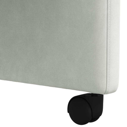 Dining Chairs with Wheels 2 pcs Light grey 58 x 65 x 98 cm