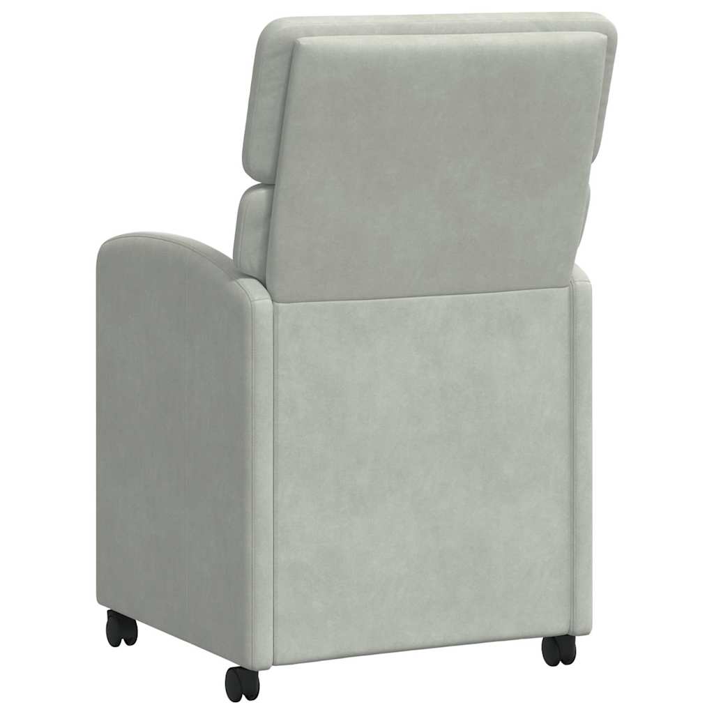 Dining Chairs with Wheels 2 pcs Light grey 58 x 65 x 98 cm