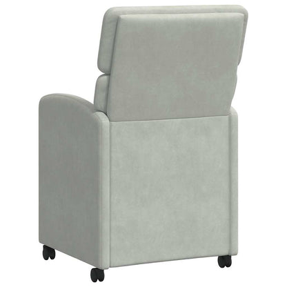 Dining Chairs with Wheels 2 pcs Light grey 58 x 65 x 98 cm