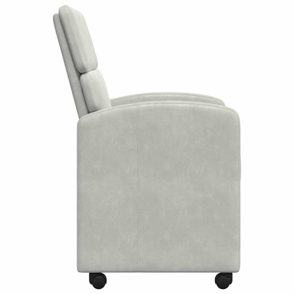 Dining Chairs with Wheels 2 pcs Light grey 58 x 65 x 98 cm