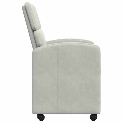 Dining Chairs with Wheels 2 pcs Light grey 58 x 65 x 98 cm
