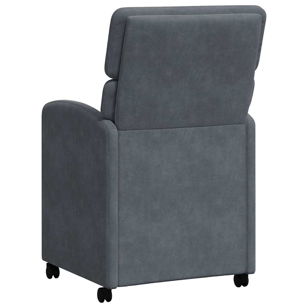 Dining Chairs with Wheels 2 pcs Dark grey 58 x 65 x 98 cm