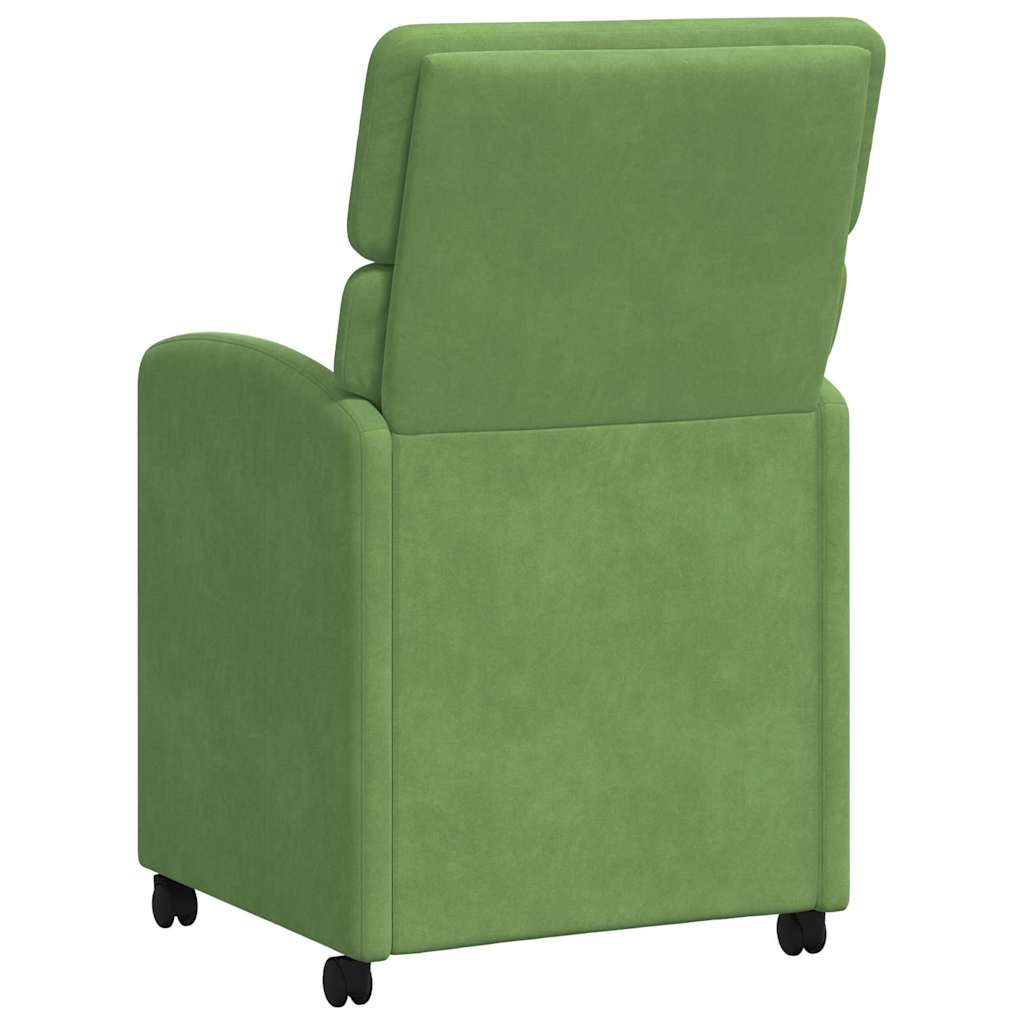 Dining Chairs with Wheels 2 pcs Light green 58 x 65 x 98 cm