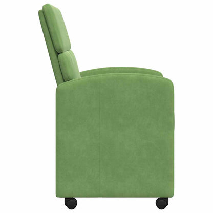 Dining Chairs with Wheels 2 pcs Light green 58 x 65 x 98 cm