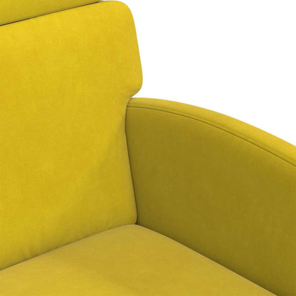 Dining Chairs with Wheels 2 pcs Yellow 58 x 65 x 98 cm Velvet