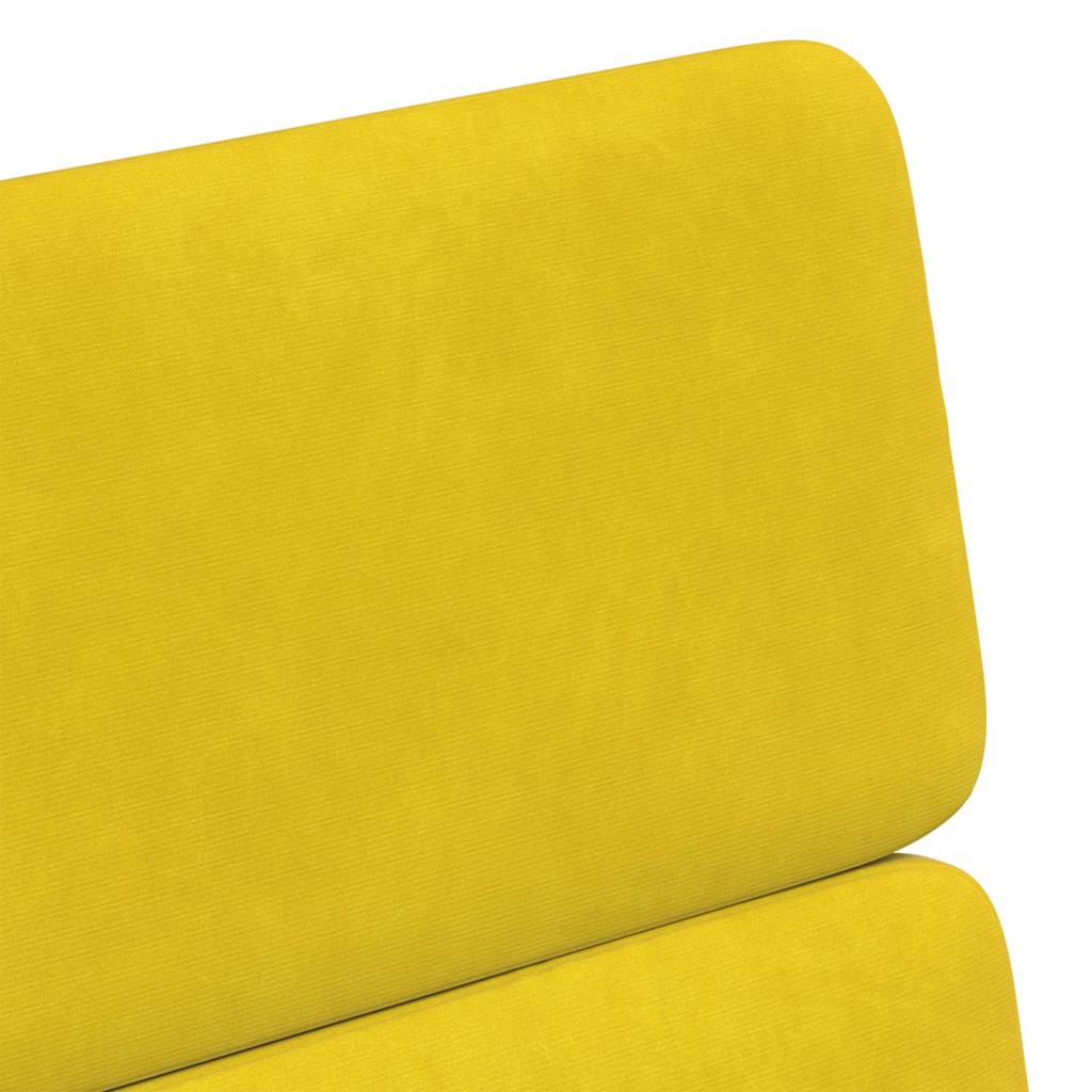 Dining Chairs with Wheels 2 pcs Yellow 58 x 65 x 98 cm Velvet