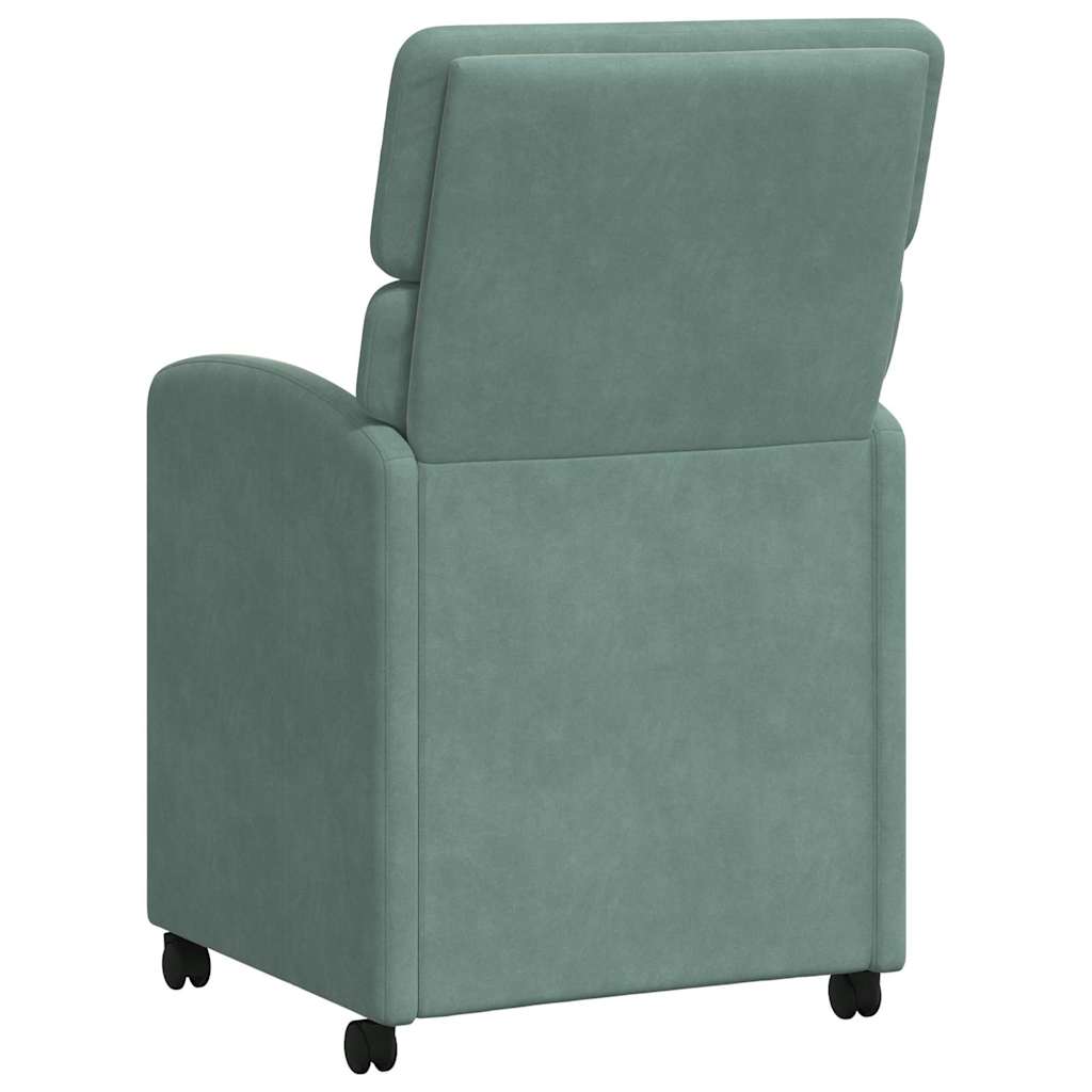 Dining Chairs with Wheels 2 pcs Sea green 58 x 65 x 98 cm