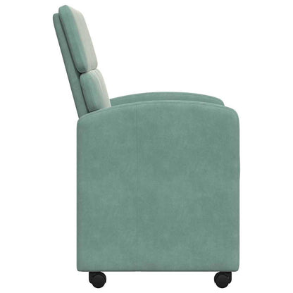 Dining Chairs with Wheels 2 pcs Sea green 58 x 65 x 98 cm
