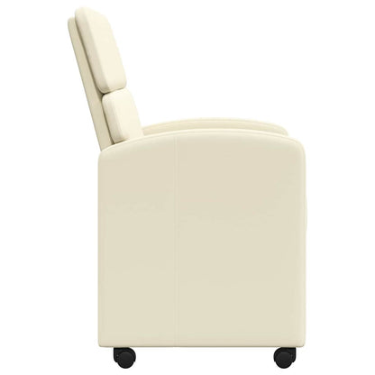 Dining Chairs with Wheels 2 pcs Cream 58 x 65 x 98 cm