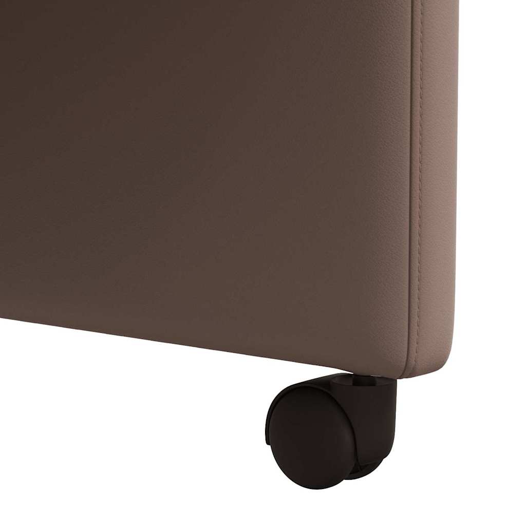 Dining Chairs with Wheels 2 pcs Brown 58 x 65 x 98 cm