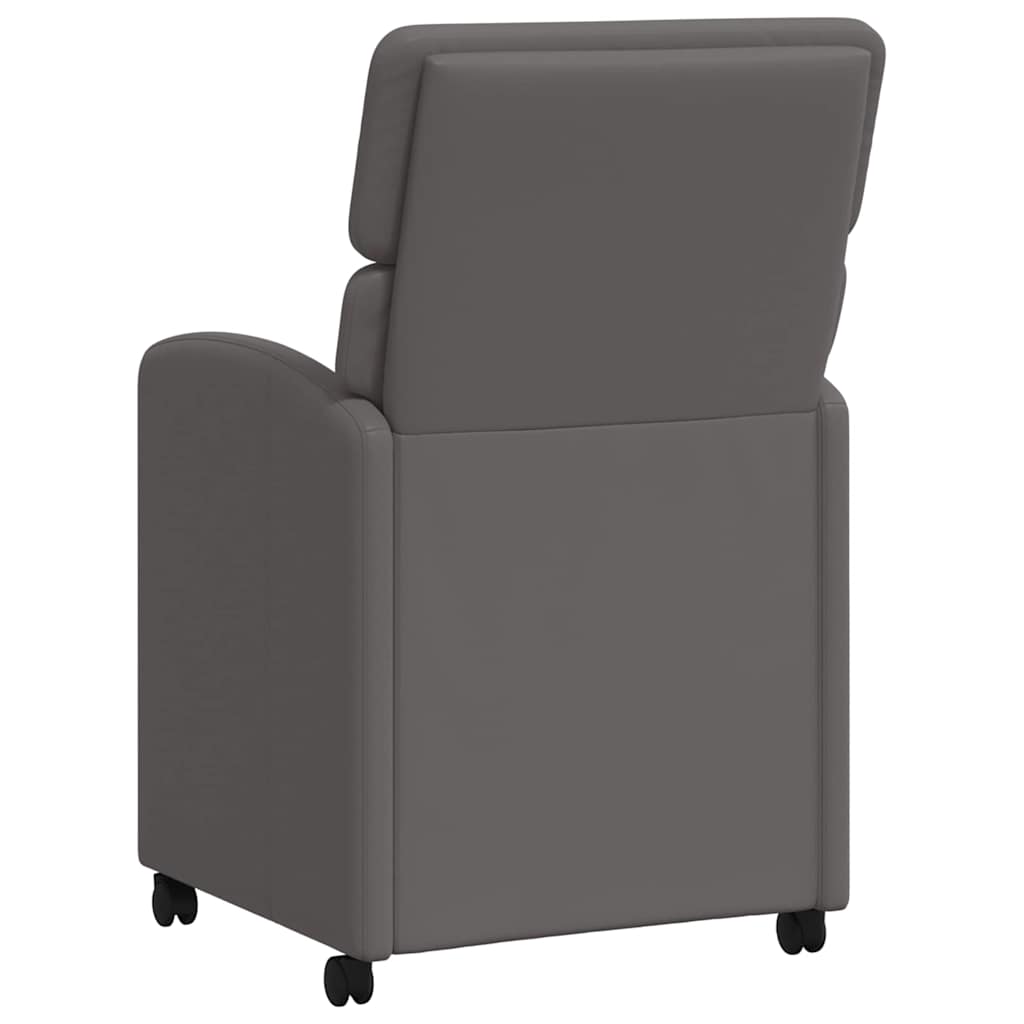 Dining Chairs with Wheels 2 pcs Grey 58 x 65 x 98 cm