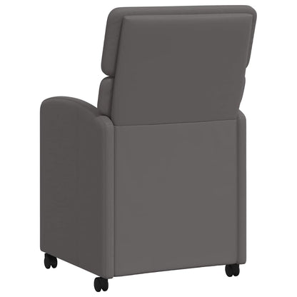 Dining Chairs with Wheels 2 pcs Grey 58 x 65 x 98 cm